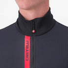 Castelli Entrata Thermal Jersey - Light Black/Red
