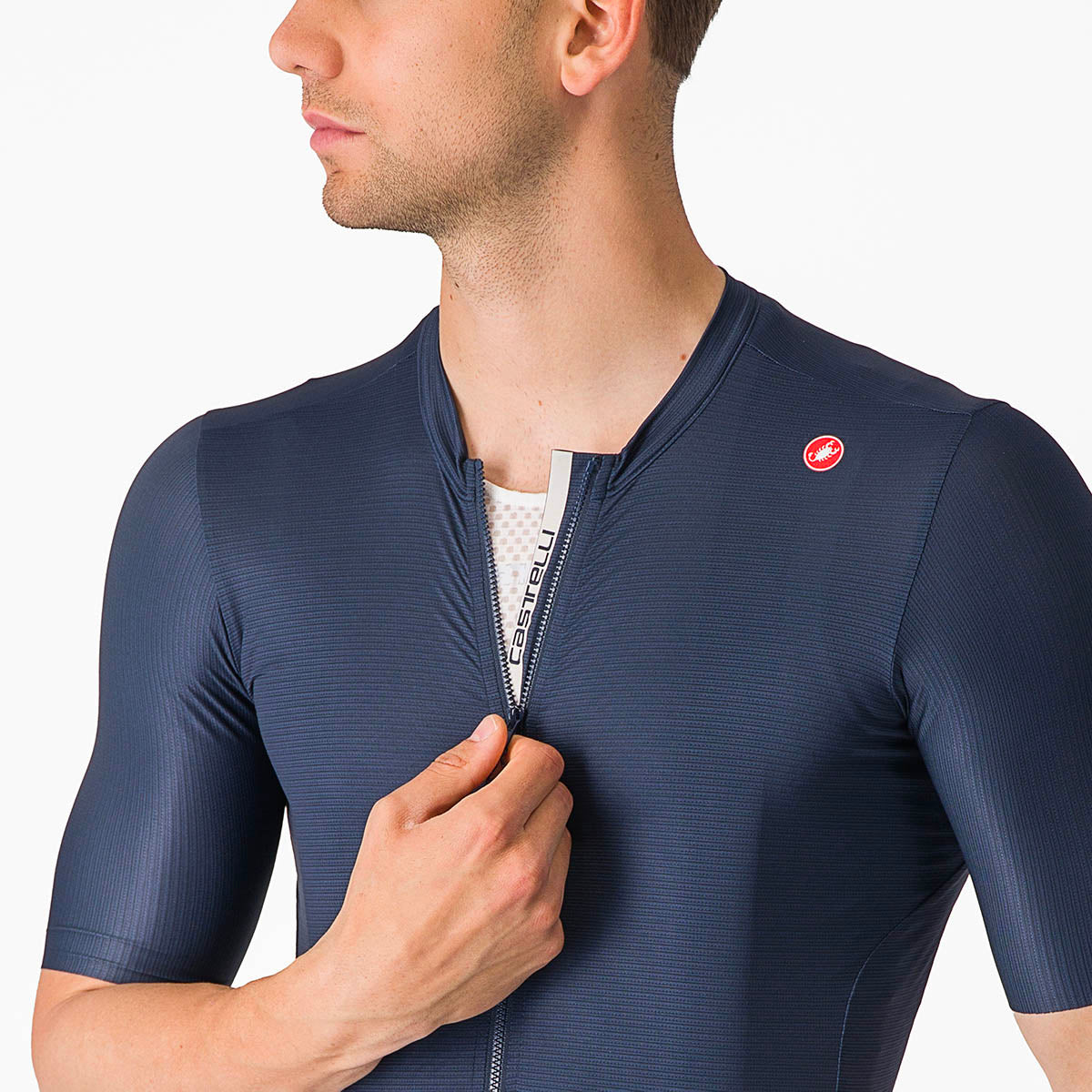 Castelli Espresso Jersey - Belgian Blue/Silver Moon
