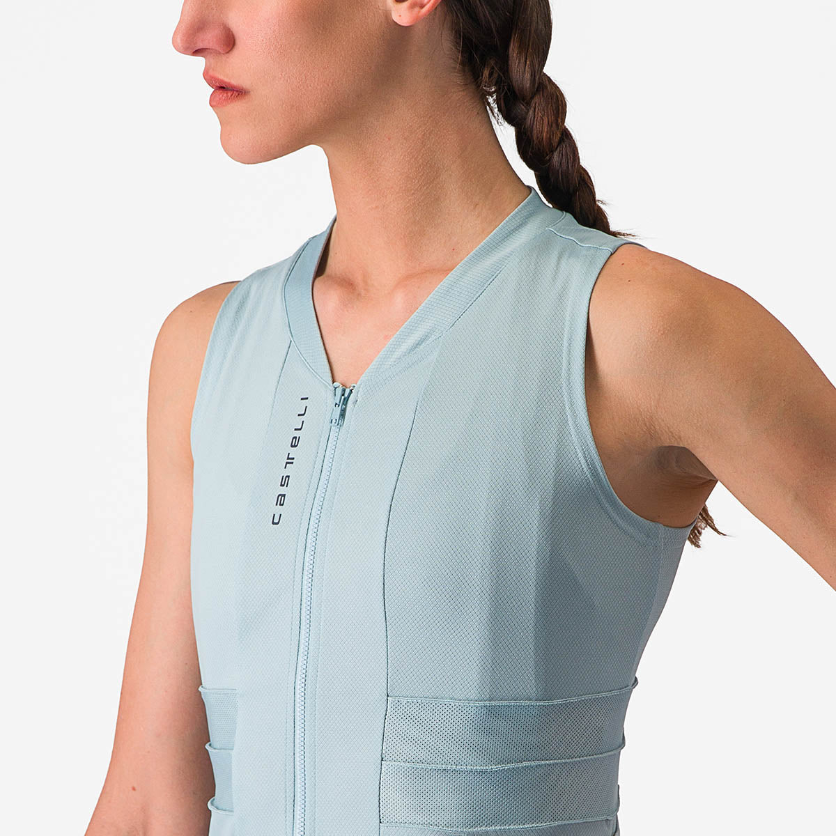 Castelli Anima 4 Sleeveless - Winter Sky/Dark Steel Blue