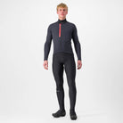 Castelli Entrata Thermal Jersey - Light Black/Red