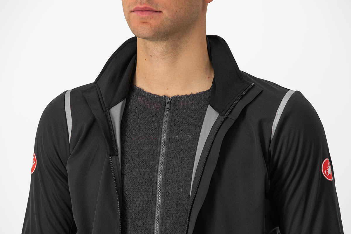 Castelli Alpha Doppio Ros Jacket - Light Black/Silver Reflex-Dark