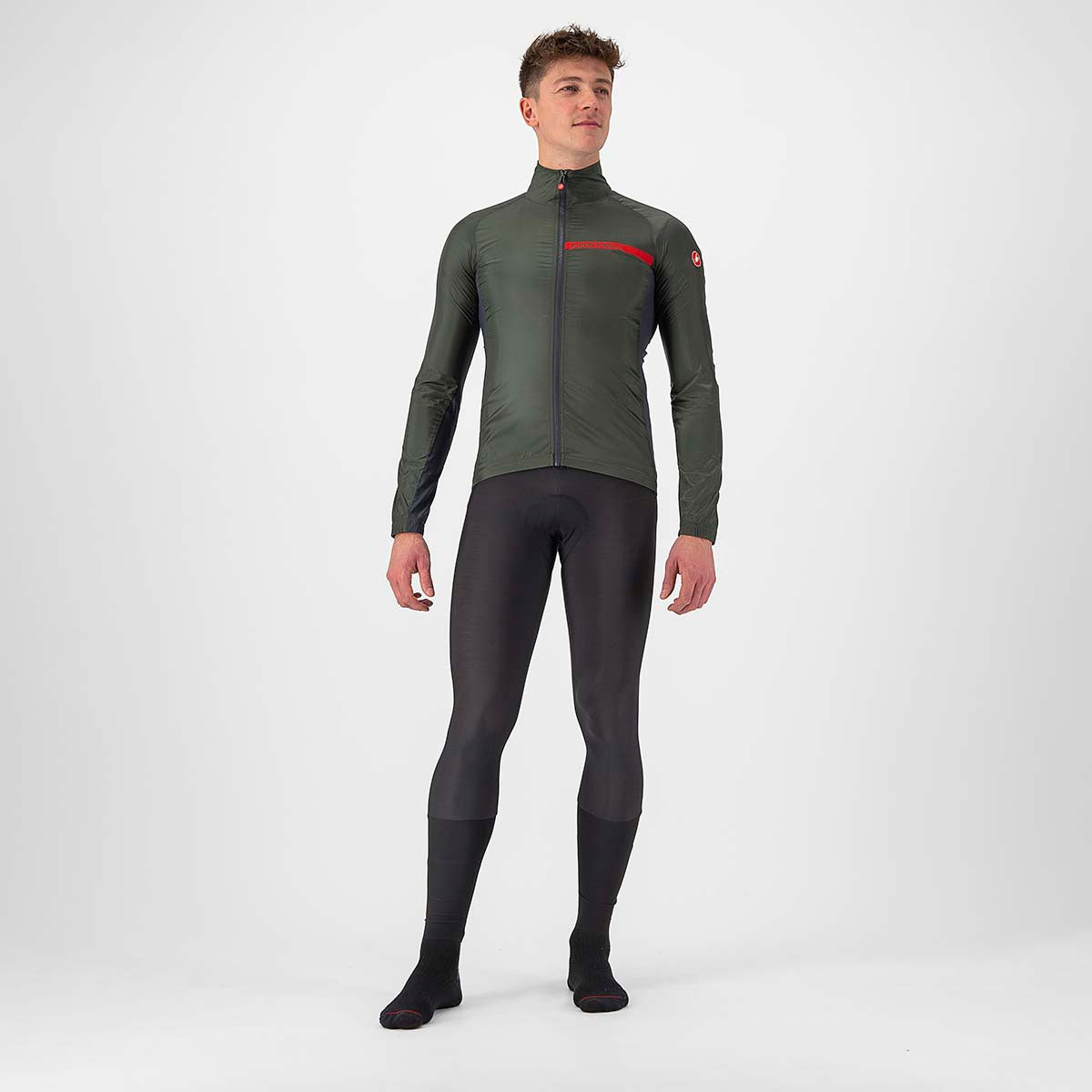 Castelli Squadra Stretch Jacket - Military Green/Dark Gray