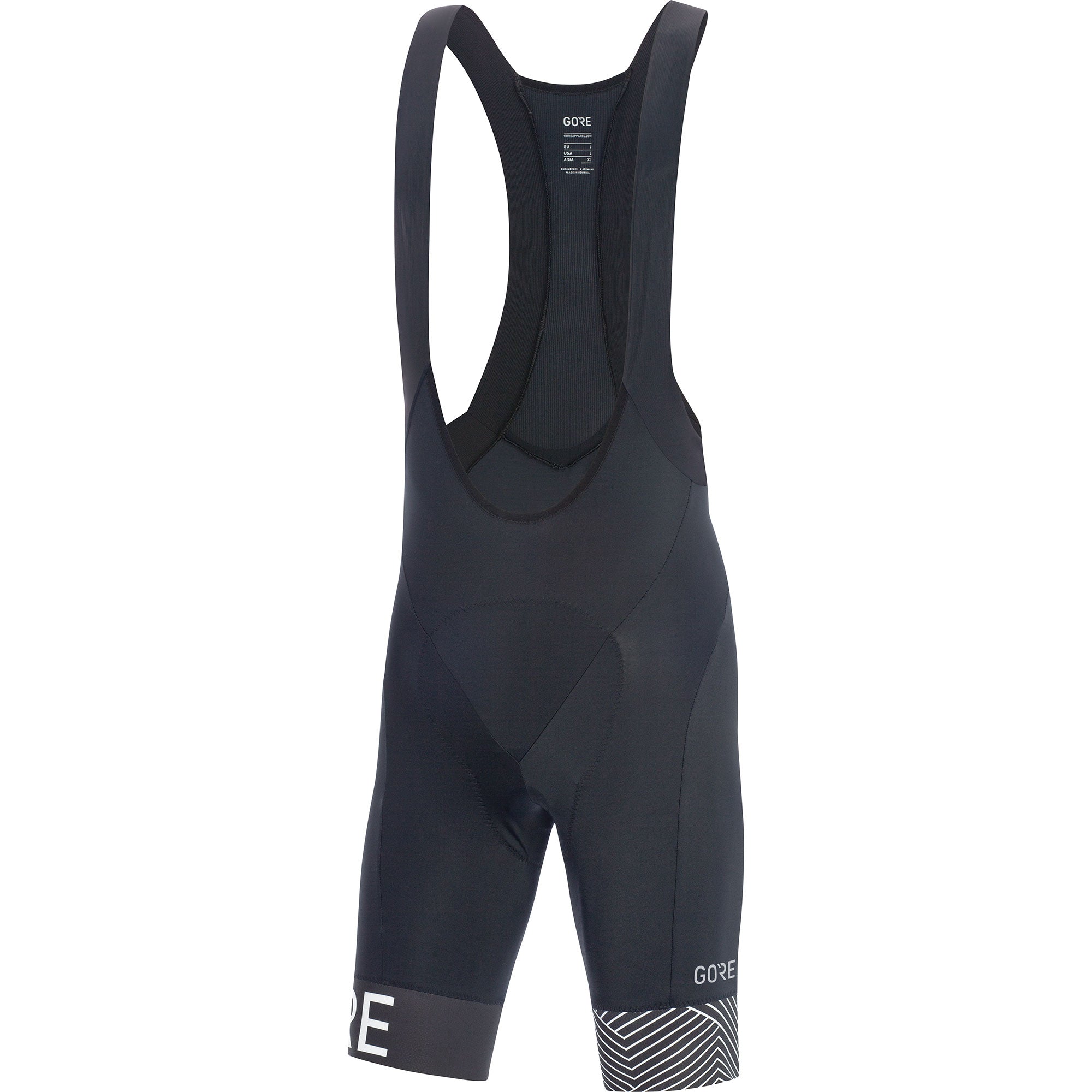 Gore C5 + optiline fietsbroek met bretels zwart wit