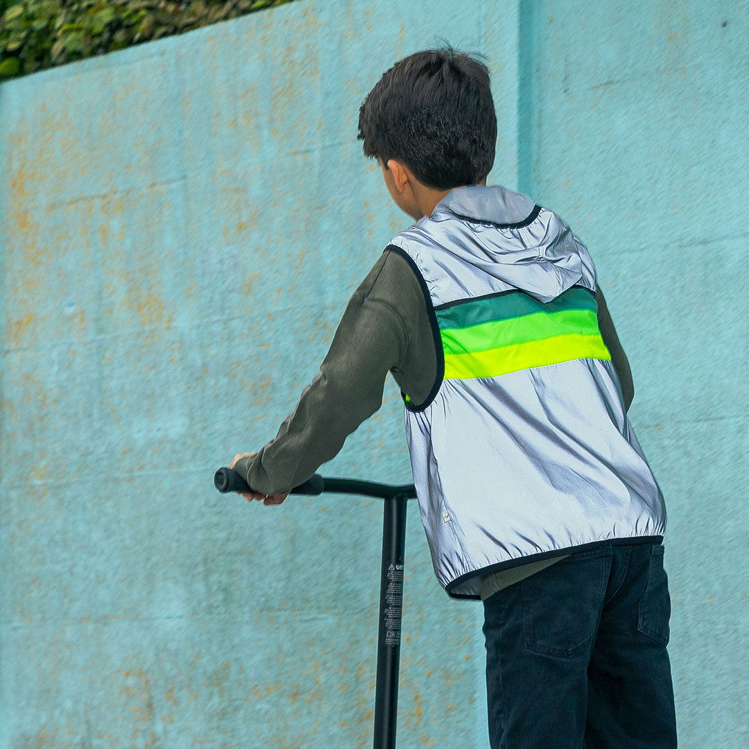 GOFLUO Bodyglower North Kids Vest Grey Reflective