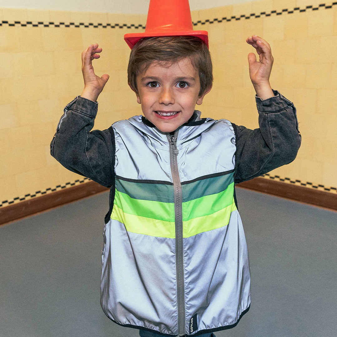 GOFLUO Bodyglower North Kids Vest Grey Reflective