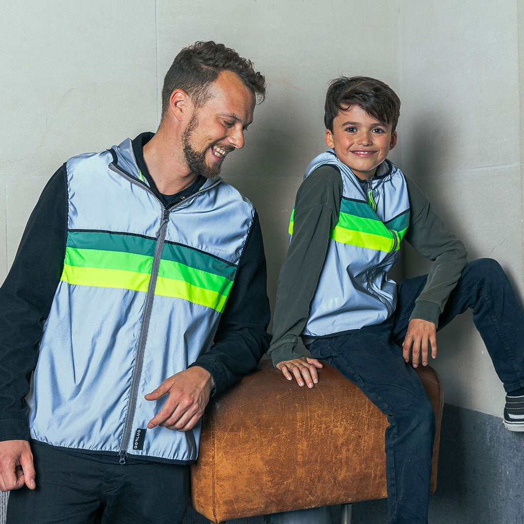 GOFLUO Bodyglower North Kids Vest Grey Reflective