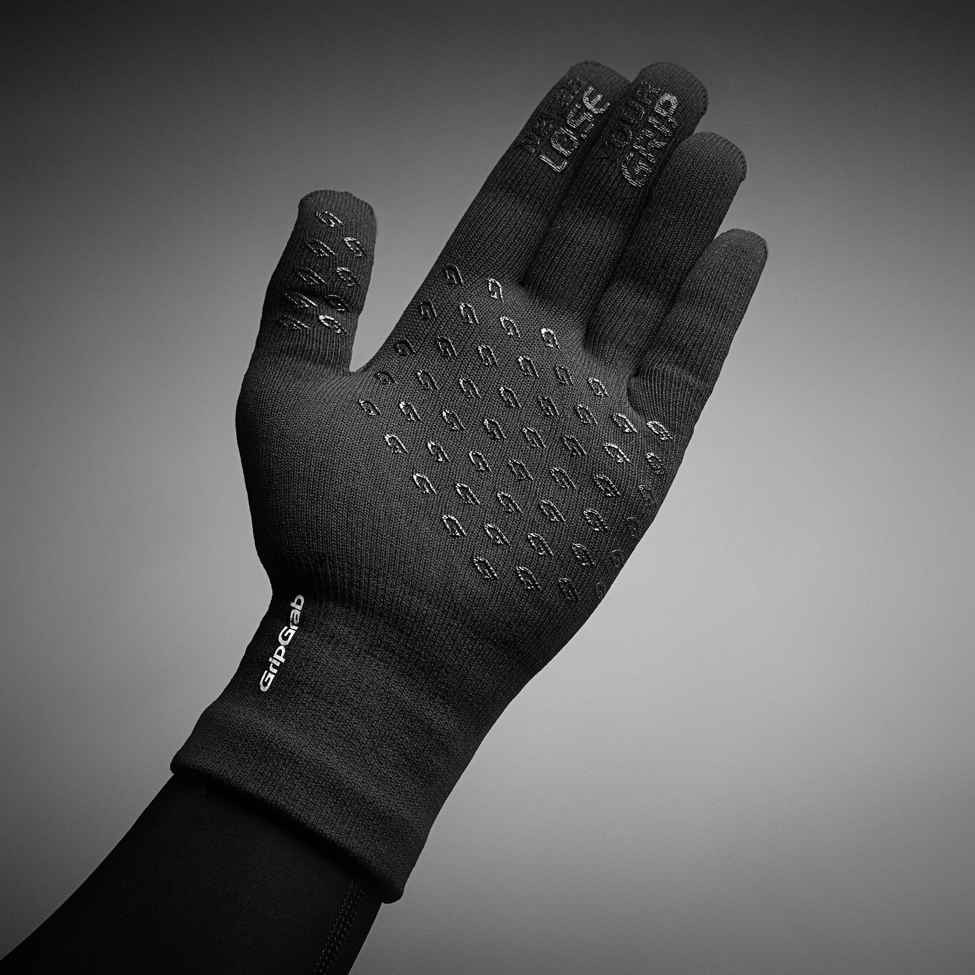 GripGrab waterproof knitted thermal fietshandschoen zwart