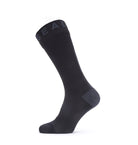 Sealskinz waterproof all weather mid length fietssokken met hydrostop zwart grij