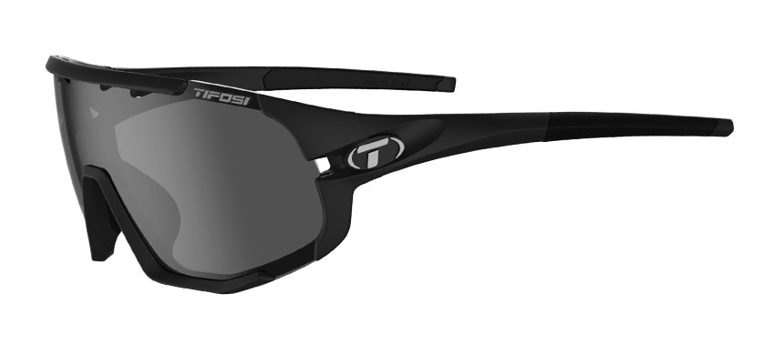 Tifosi Sledge Fietsbril Matte Black Smoke / red / clear interchangeable Lenses