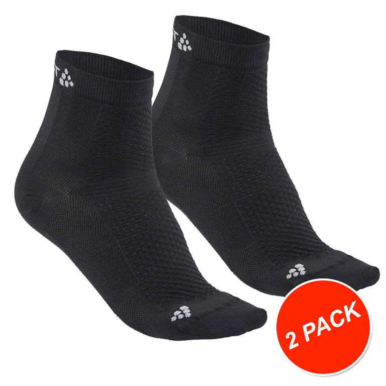 Craft cool mid fietssok zwart (2-pack)