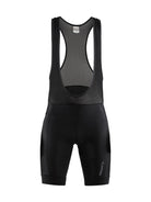 Craft rise korte fietsbroek met bretels zwart