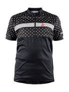 Craft junior fietsshirt met korte mouwen zwart wit