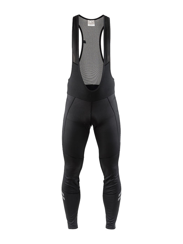Craft ideal wind lange fietsbroek met bretels zwart