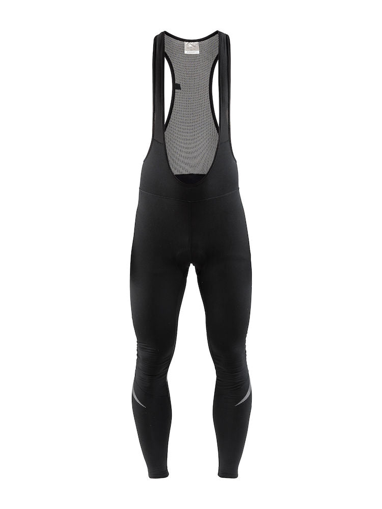 Craft ideal thermal lange fietsbroek met bretels zwart
