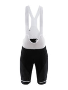 Craft hale korte fietsbroek met bretels zwart wit
