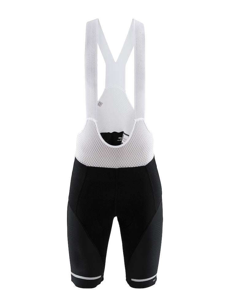 Craft hale korte fietsbroek met bretels zwart wit