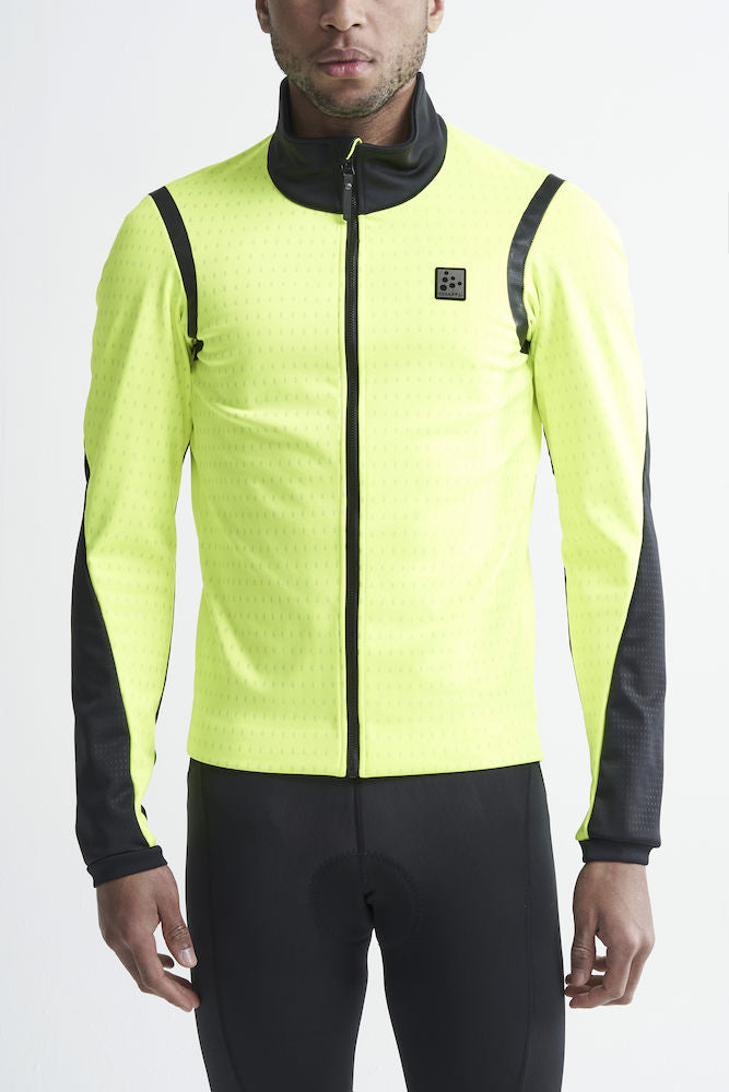 Craft hale subzero fietsjack flumino p flexi geel