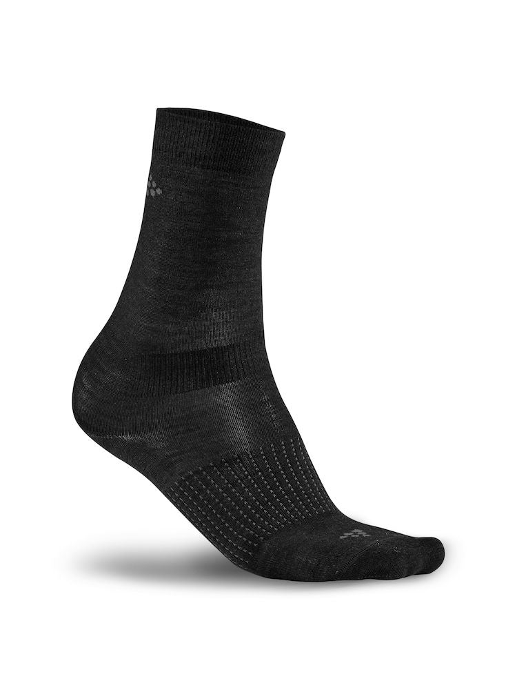 Craft wool liner fietssokken zwart 2-pack
