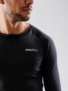 Craft Core Wool Merino Ls Tee M - Black Melange