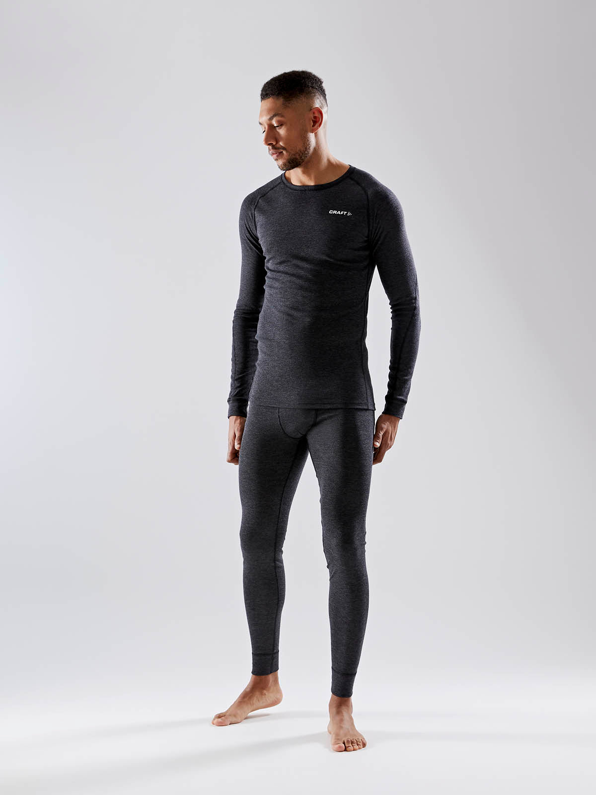 Craft Core Wool Merino Ls Tee M - Black Melange