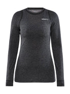 Craft Core Wool Merino Ls Tee W - Black Melange