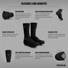 GripGrab Flandrien Waterproof Knitted Road Overschoen Zwart