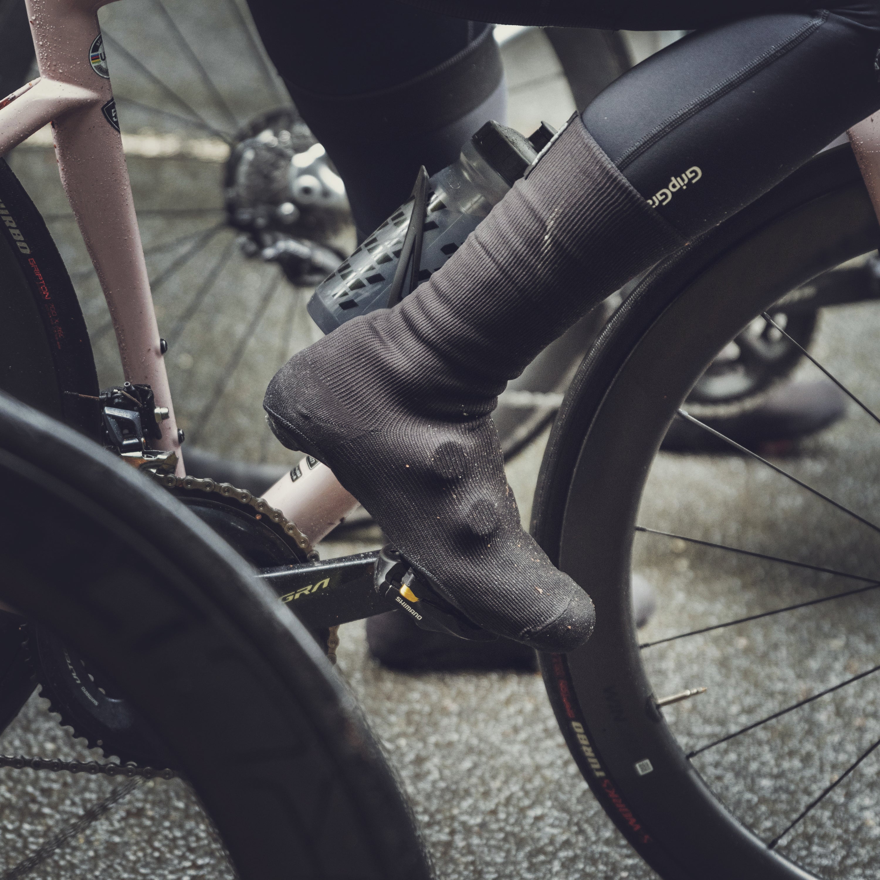 GripGrab Flandrien Waterproof Knitted Road Overschoen Zwart