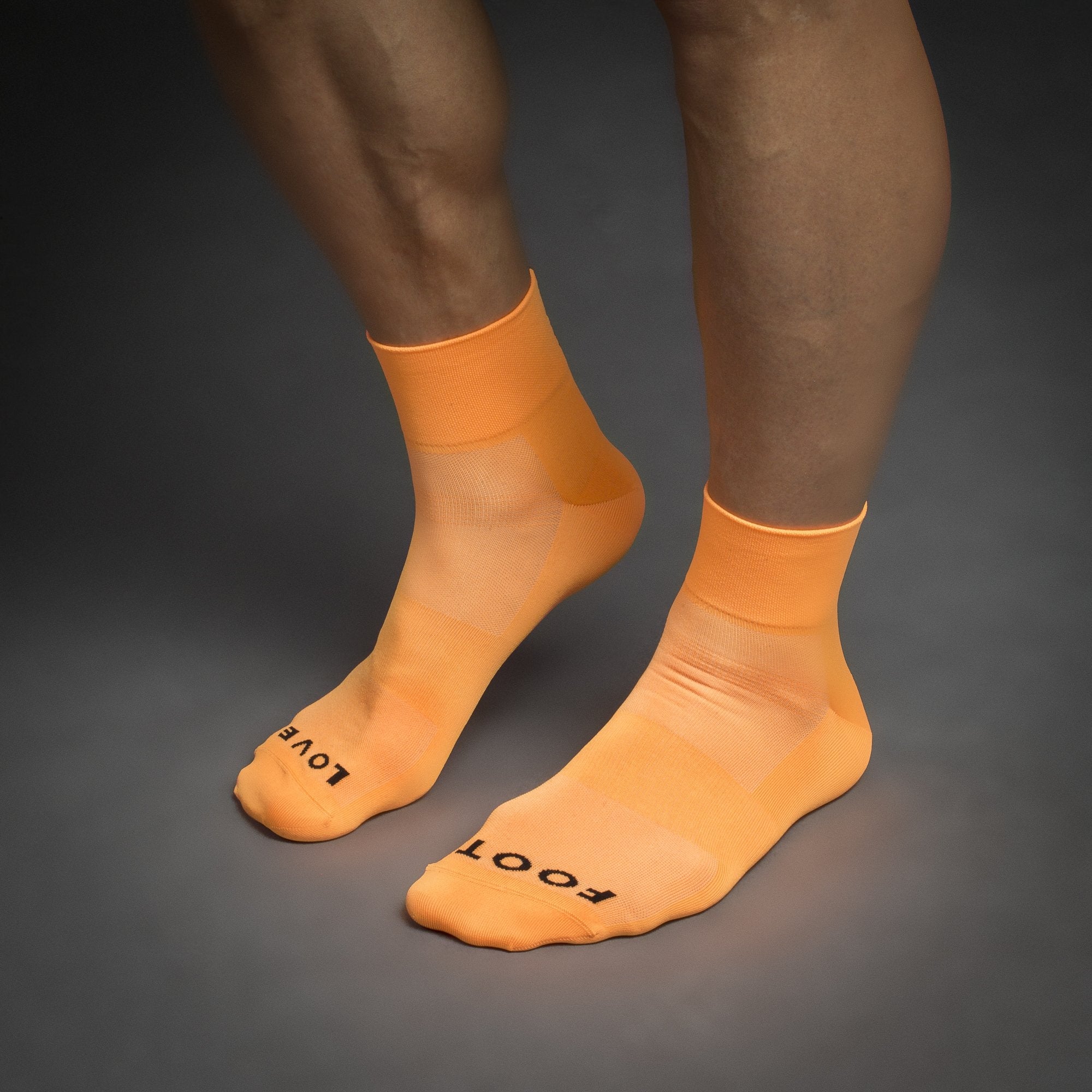 GripGrab lightweight sl short fietssok hi-vis oranje