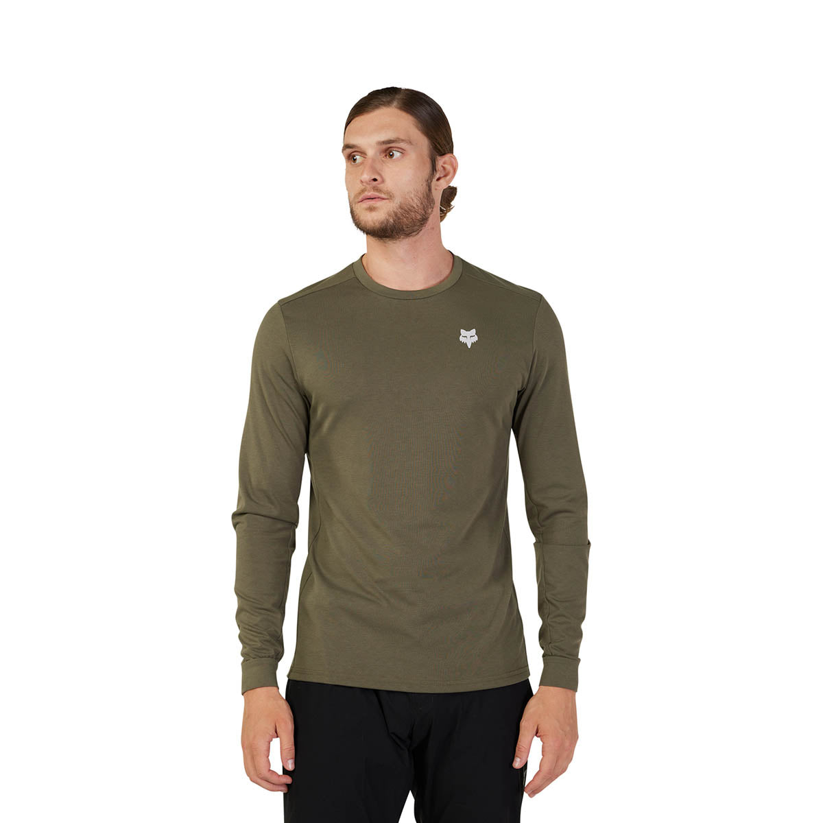 Fox Ranger Dr Md Ls Jrsy Tred - Olive Green