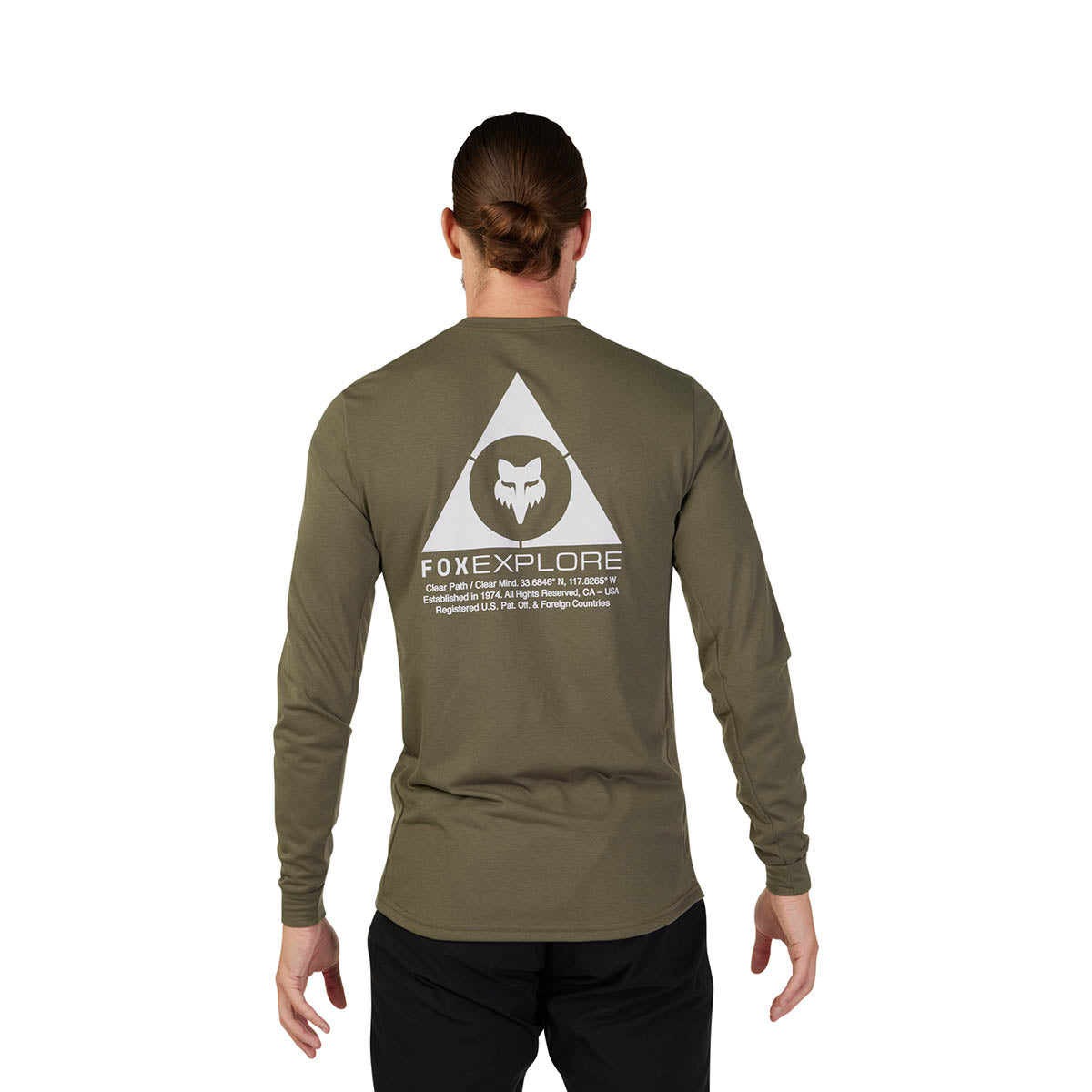 Fox Ranger Dr Md Ls Jrsy Tred - Olive Green