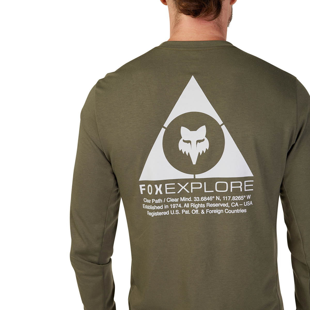 Fox Ranger Dr Md Ls Jrsy Tred - Olive Green