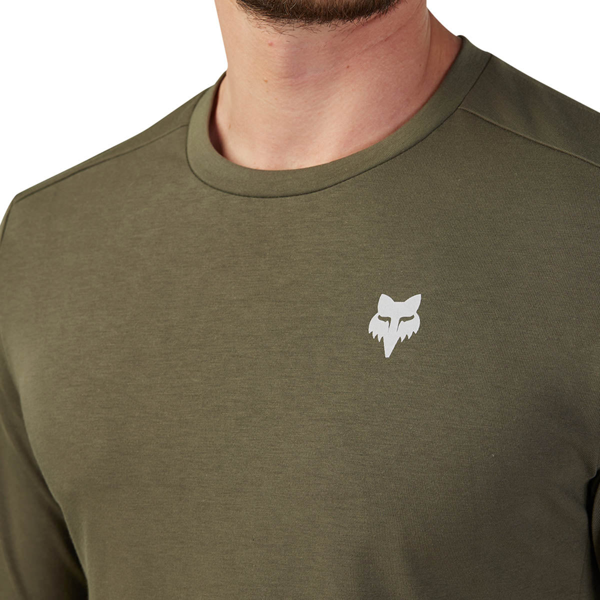 Fox Ranger Dr Md Ls Jrsy Tred - Olive Green