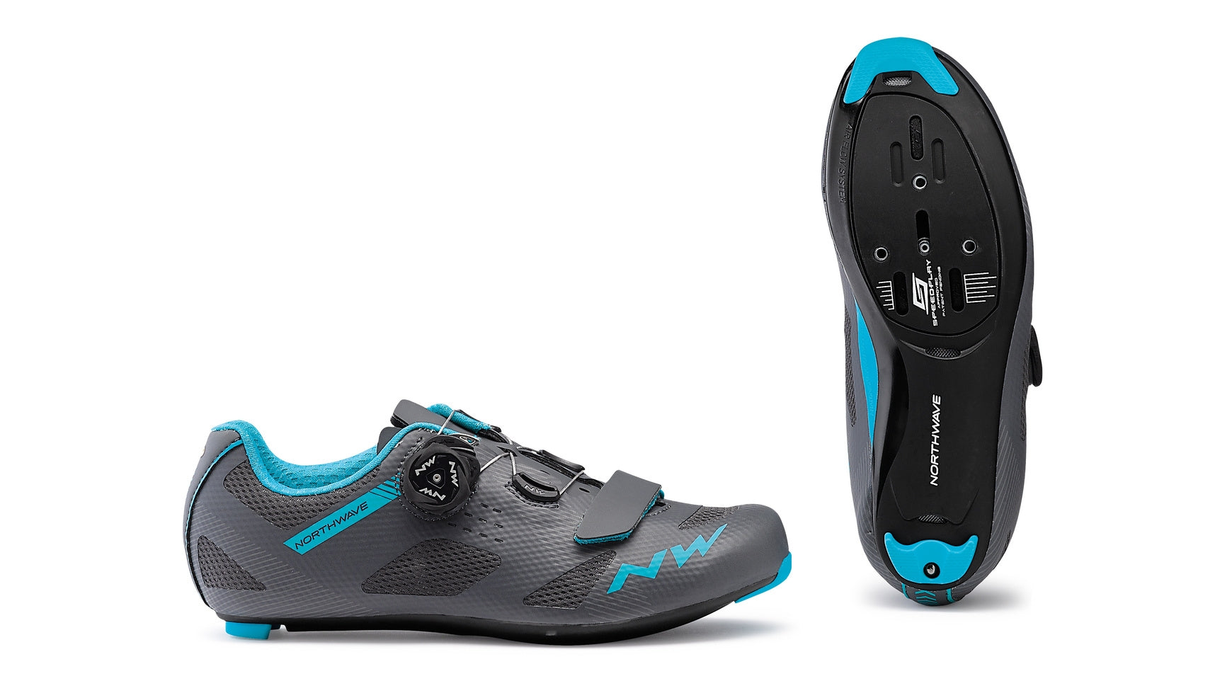 Northwave storm dames race fietsschoen antraciet aqua