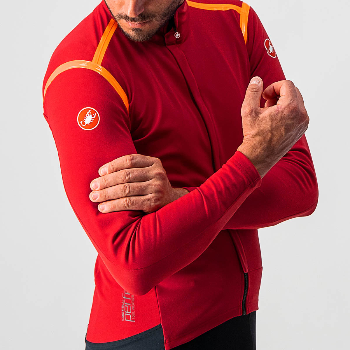 Castelli Perfetto Ros Long Sleeve - Pro Red/Brilliant Orange