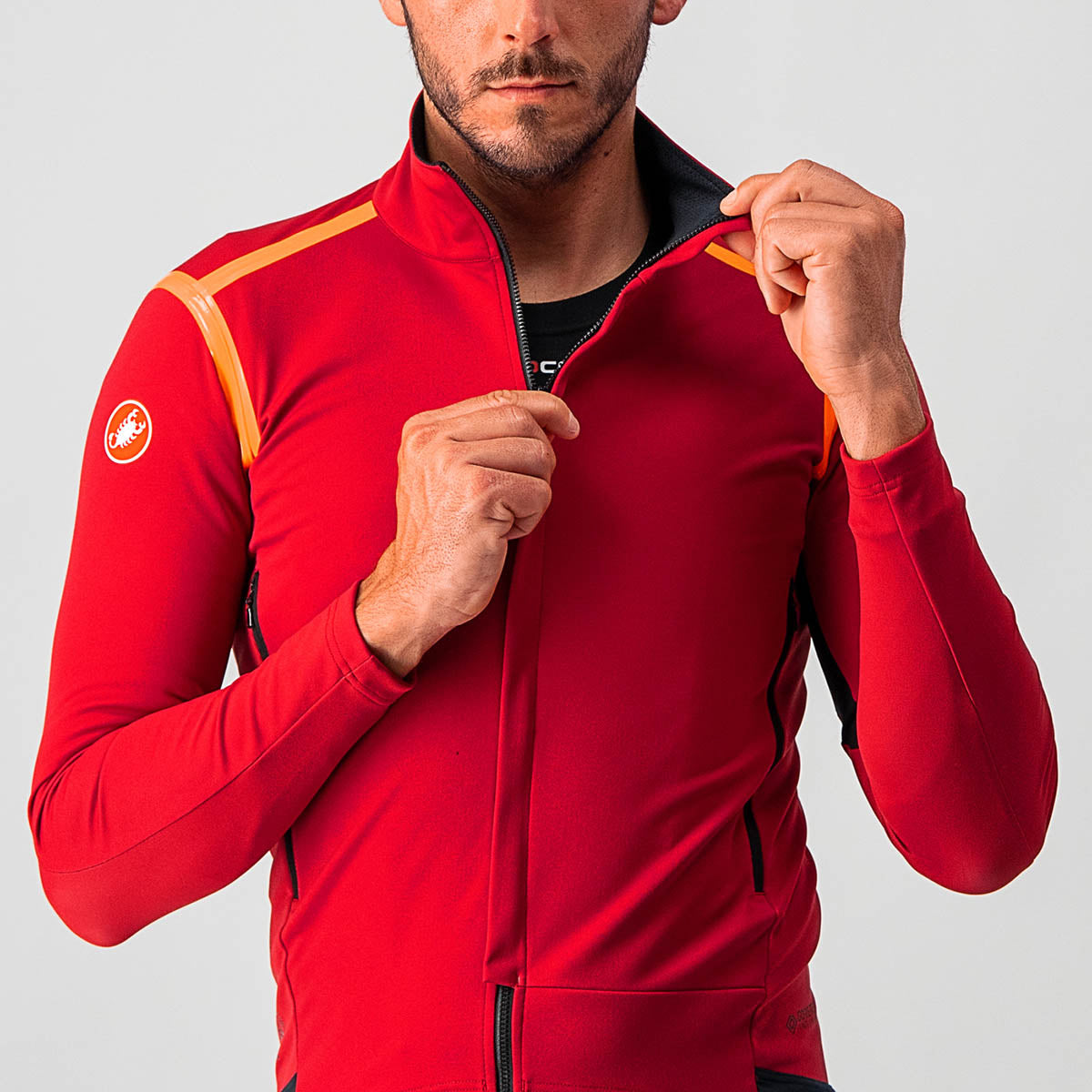Castelli Perfetto Ros Long Sleeve - Pro Red/Brilliant Orange