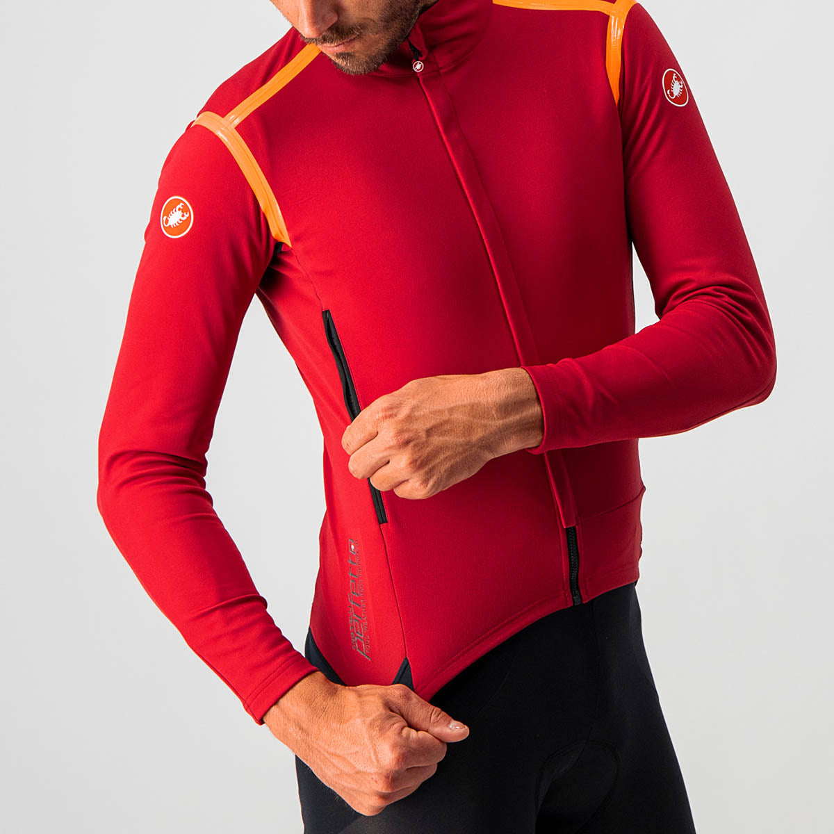 Castelli Perfetto Ros Long Sleeve - Pro Red/Brilliant Orange