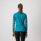 Castelli Diagonal Jersey Fz - Teal Blue/Brilliant Pink