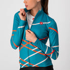 Castelli Diagonal Jersey Fz - Teal Blue/Brilliant Pink
