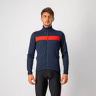Castelli Raddoppia 3 Jacket Heren Savile Blue/ Red