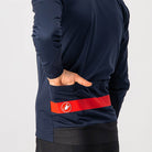 Castelli Raddoppia 3 Jacket Heren Savile Blue/ Red