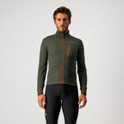 Castelli Go Jacket - Military Green/Fiery Red