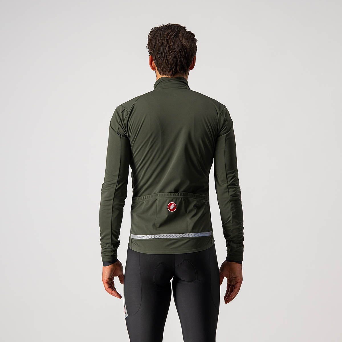 Castelli Go Jacket - Military Green/Fiery Red