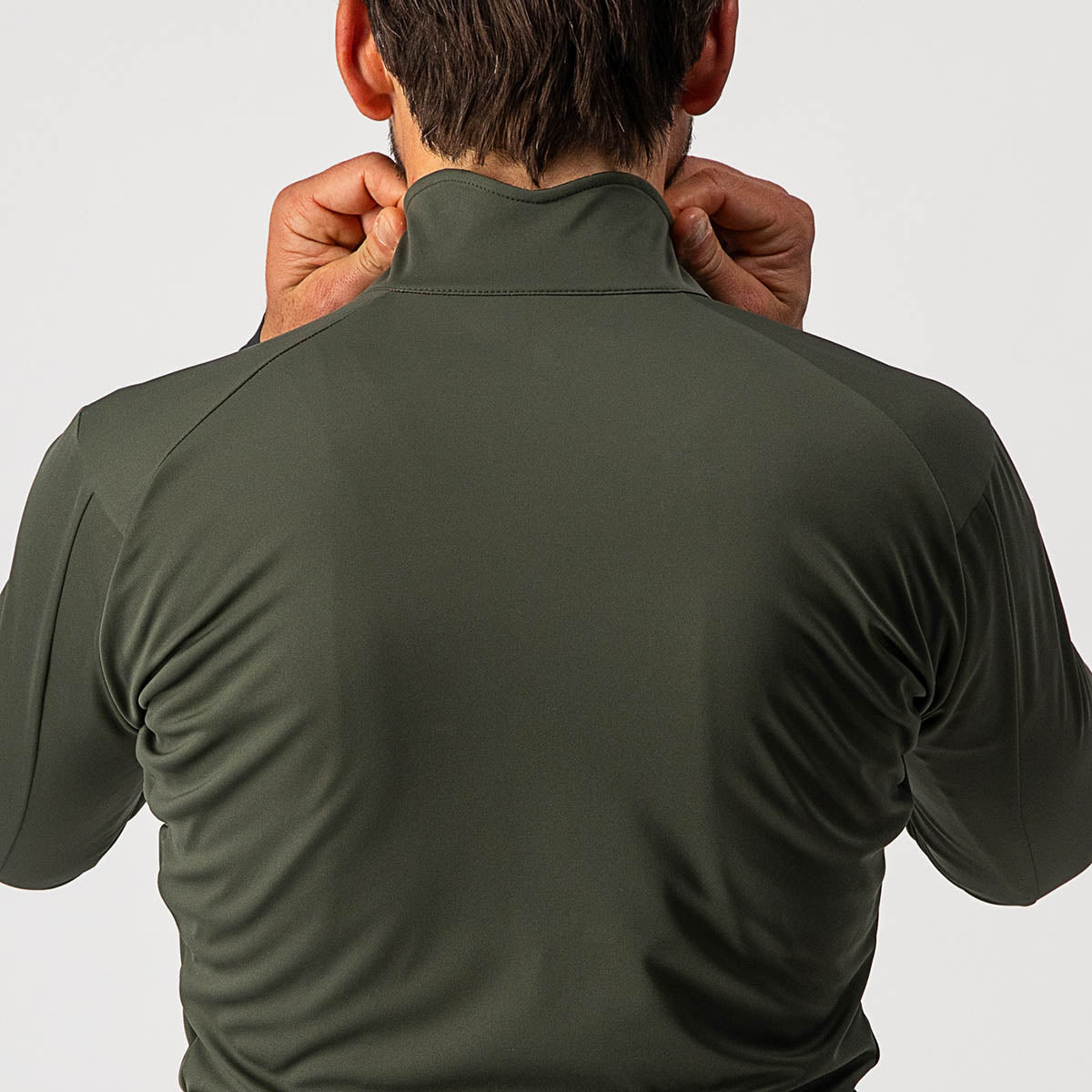 Castelli Go Jacket - Military Green/Fiery Red