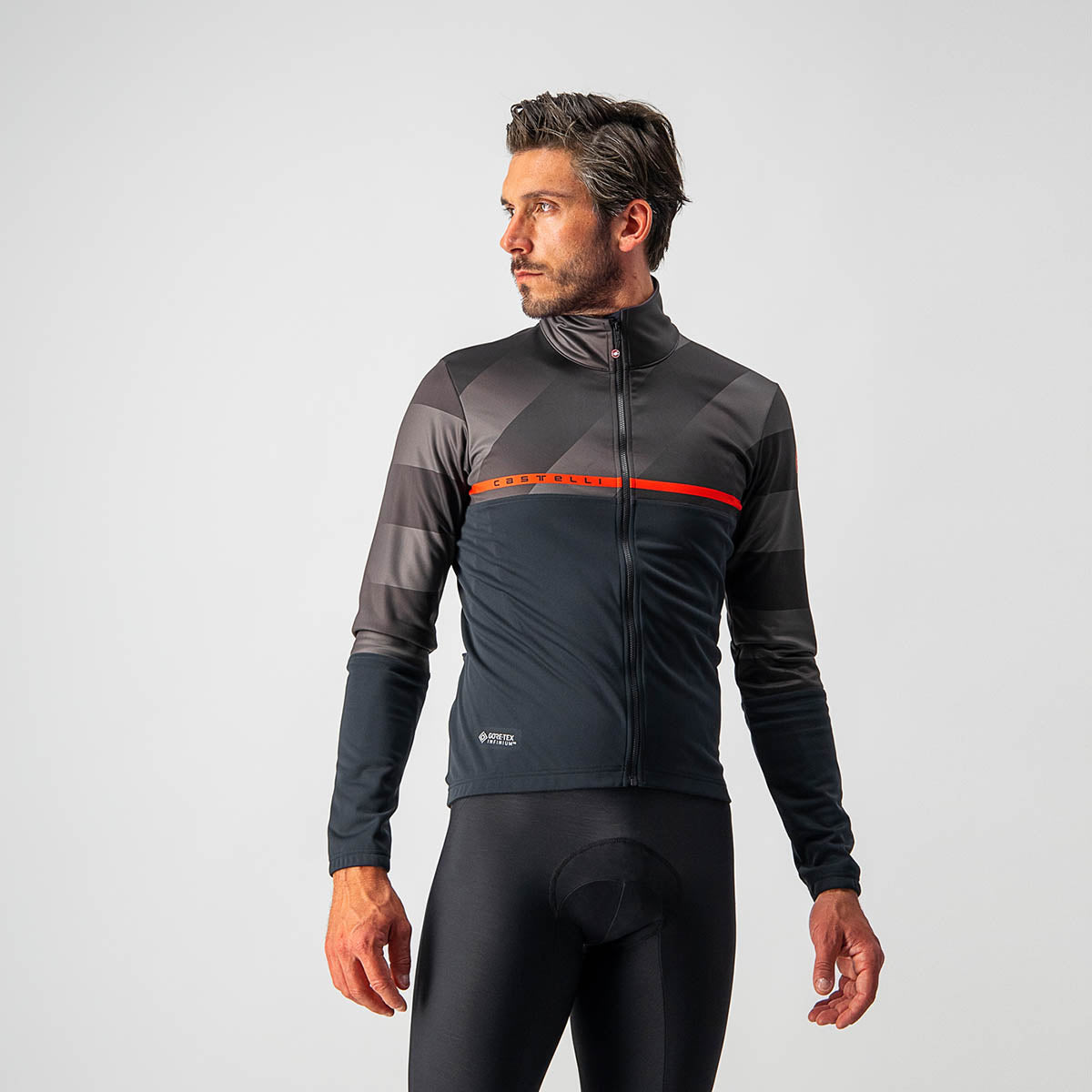 Castelli Finestre Jacket - Light Black/Dark Gray