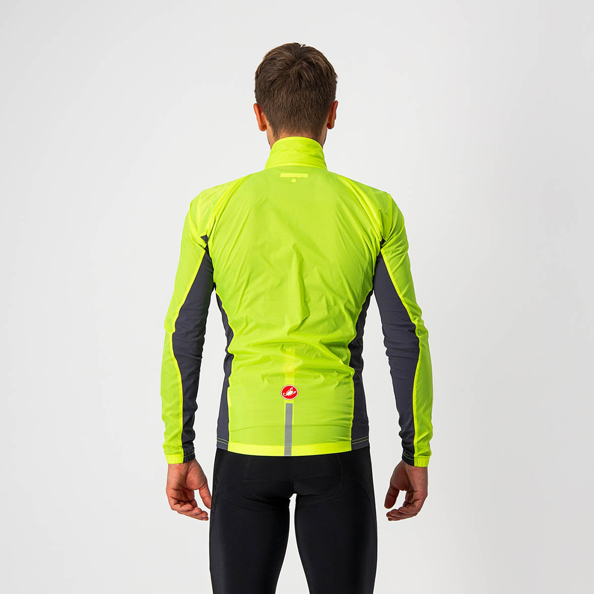 Castelli Squadra Stretch Jacket - Yellow Fluo/Dark Gray