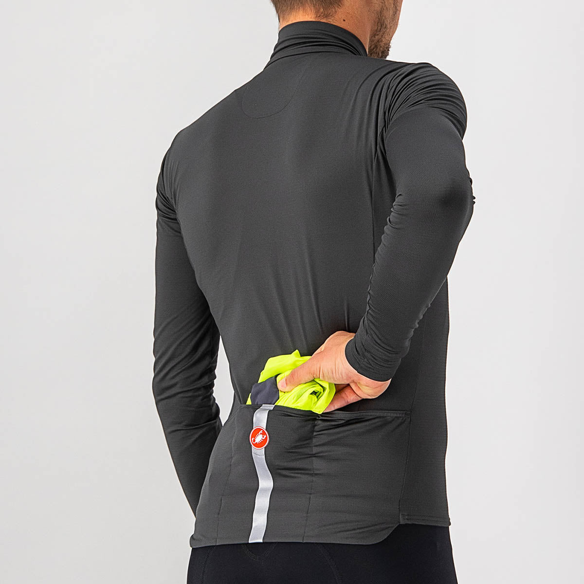 Castelli Squadra Stretch Jacket - Yellow Fluo/Dark Gray