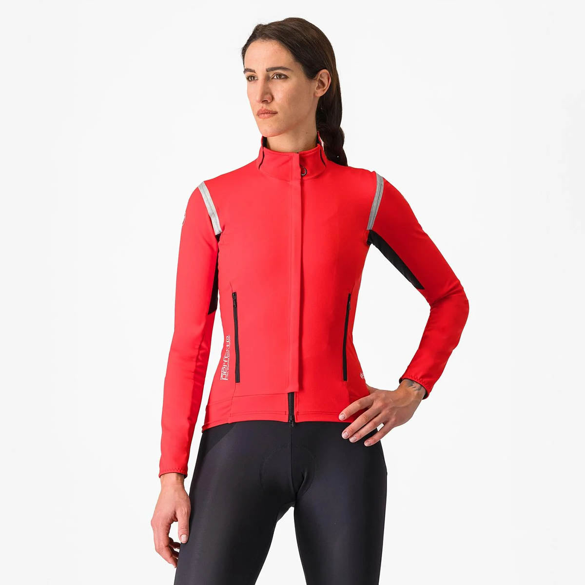 Castelli Perfetto Ros 2 W Jacket - Hibiscus / Silver reflex