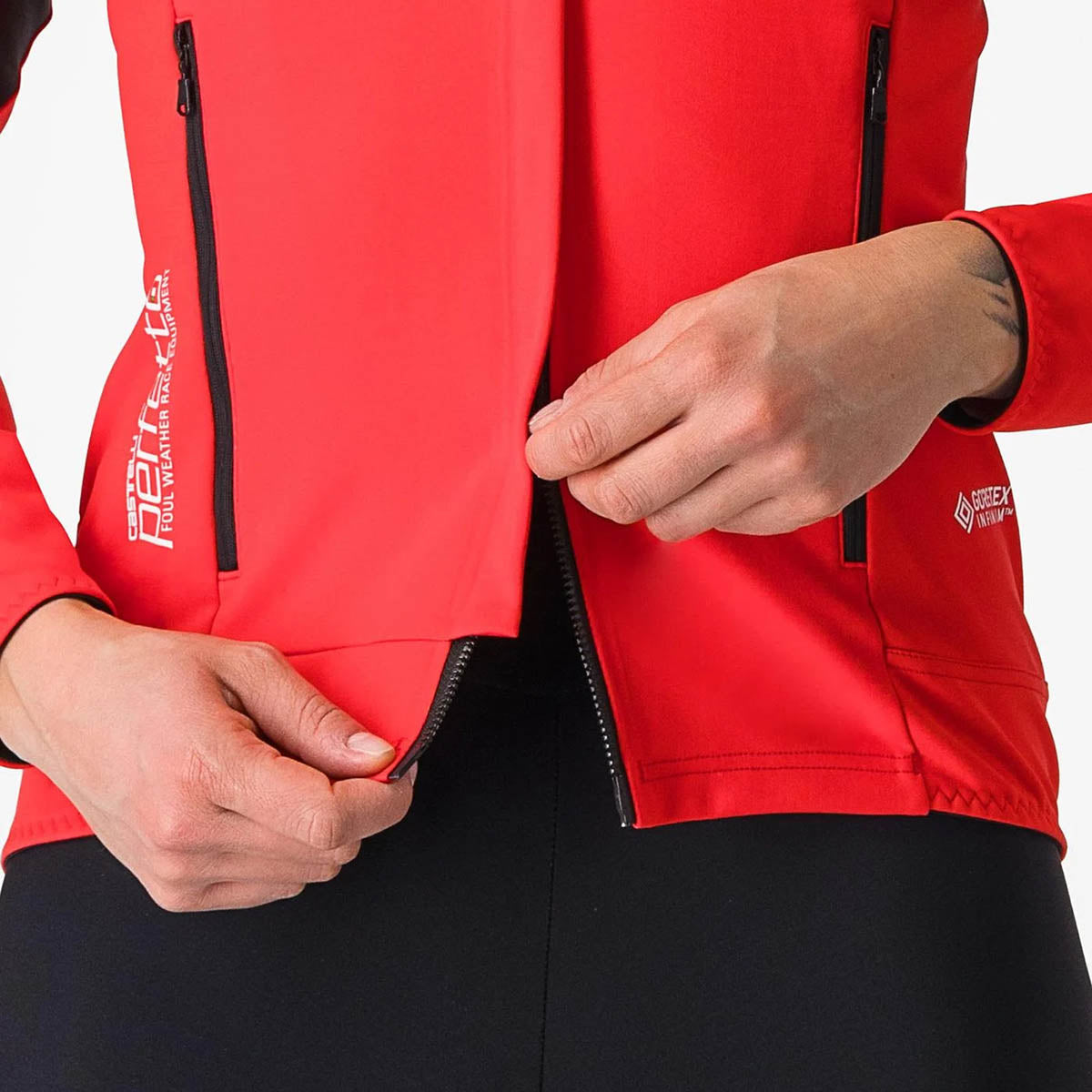 Castelli Perfetto Ros 2 W Jacket - Hibiscus / Silver reflex
