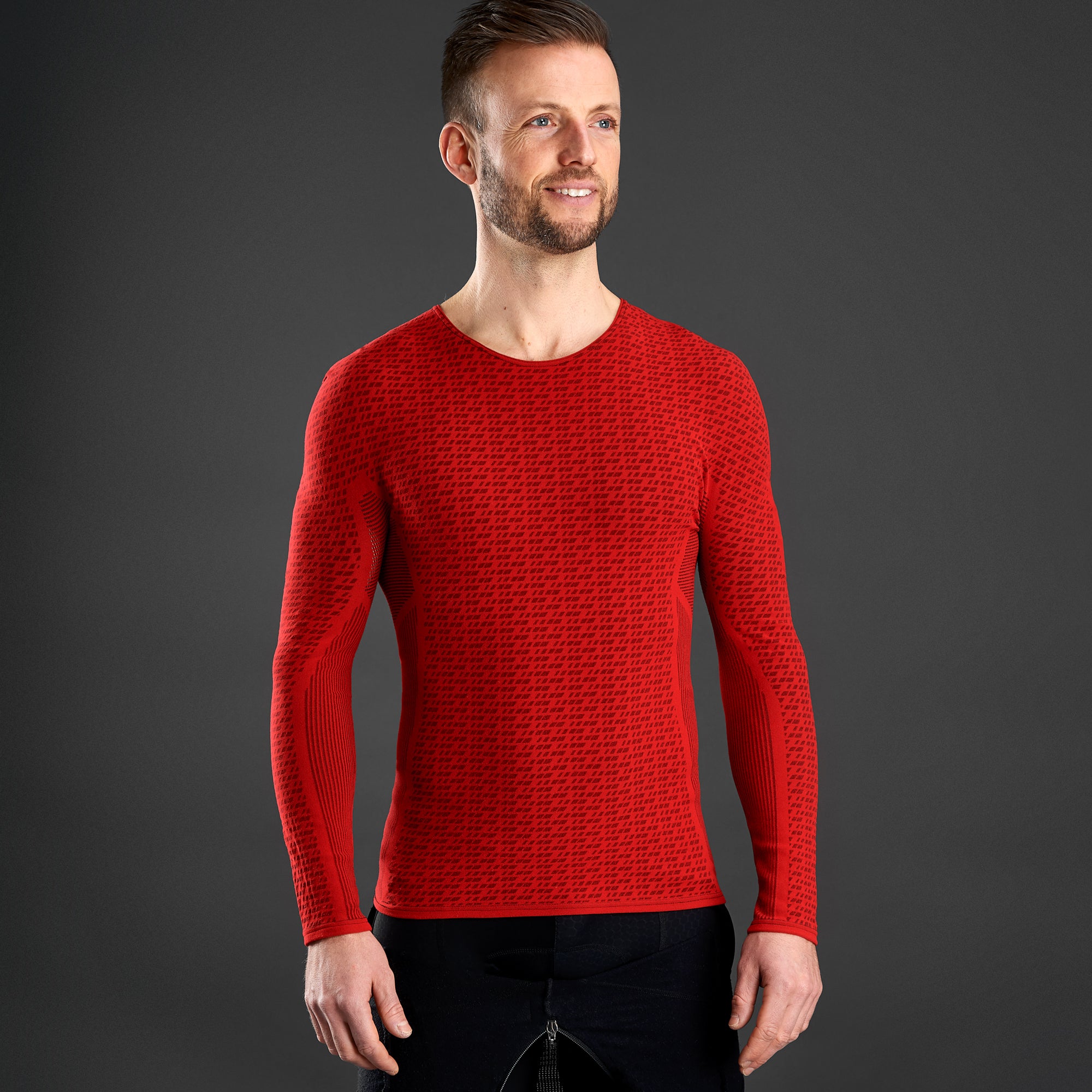 GripGrab freedom seamless thermal ondershirt met lange mouwen rood