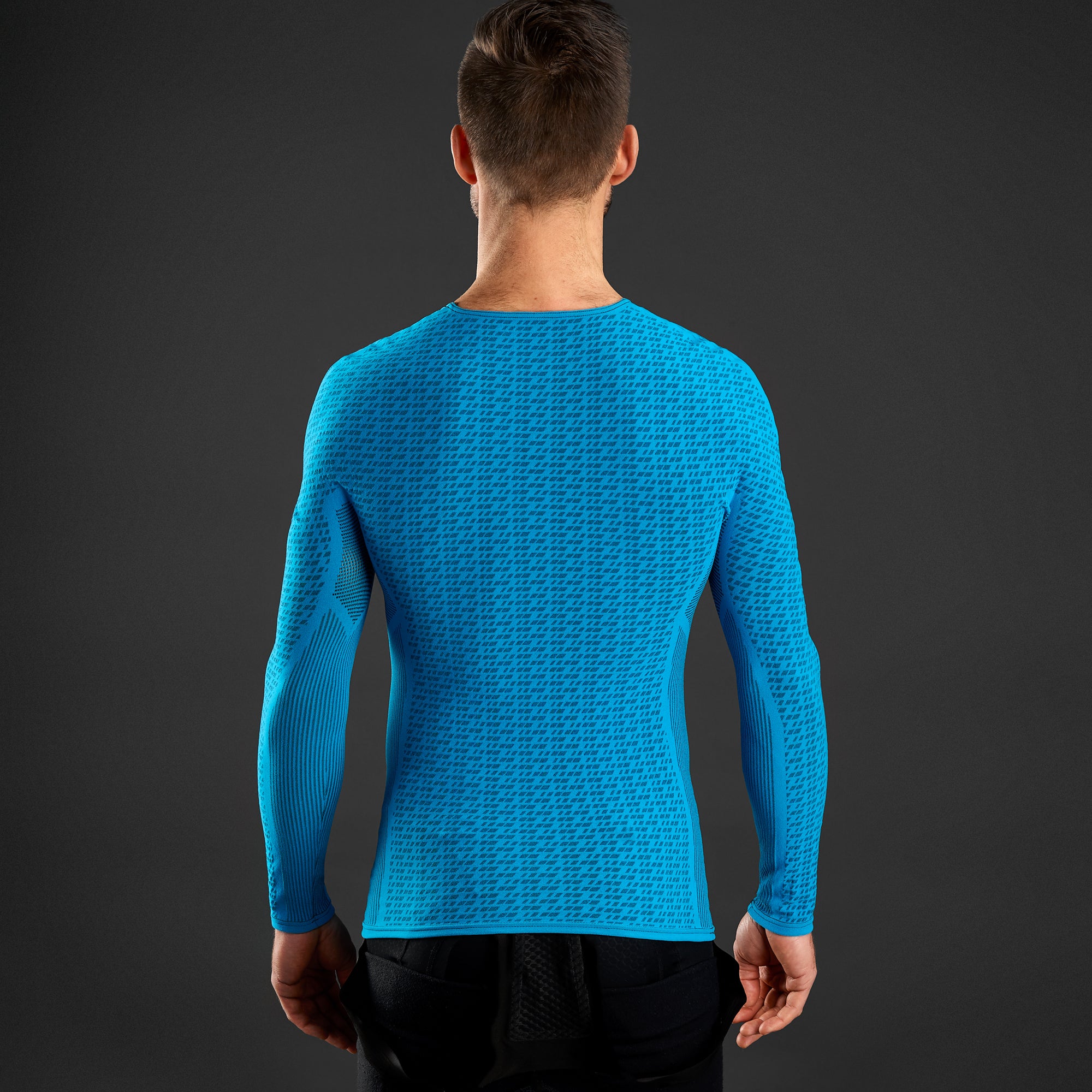 GripGrab freedom seamless thermal ondershirt met lange mouwen blauw